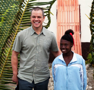 Matt Damon from water.org smiling about clean water