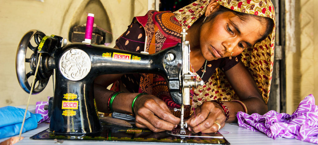 Sewing machine provides a widow with dignity and a way to earn an income despite the loss of a spouse.