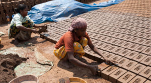 Most people in this woman's village are laborers at a brick factory. Women are often "invisible" workers in brick kilns, vulnerable to exploitation and having little to no rights.