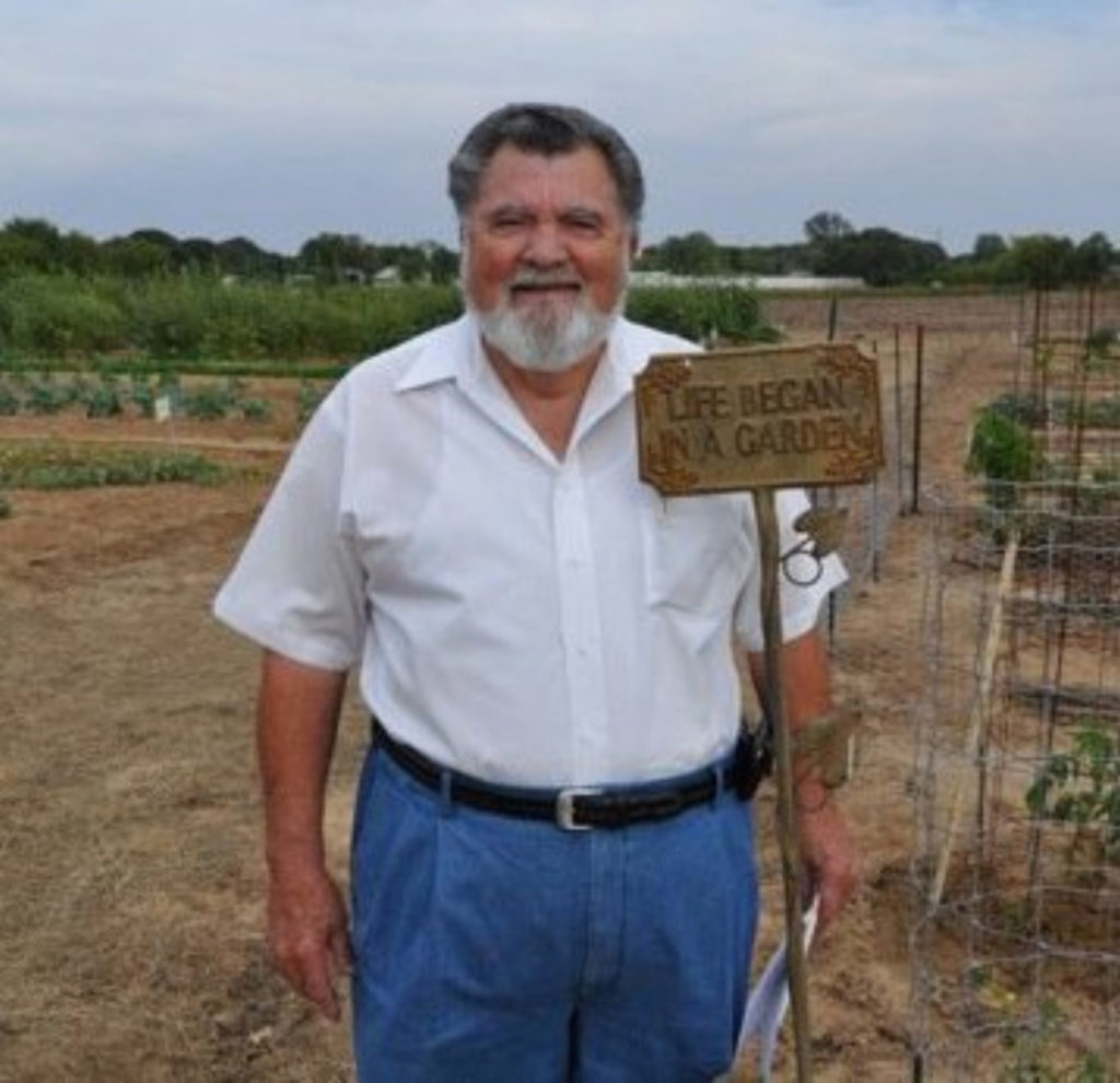 Fast-food businessman and master gardener Gene Gumfory oversees Denton Bible Church's volunteer-run Community Garden, the largest of its kind in the country, providing free food to the needy.
