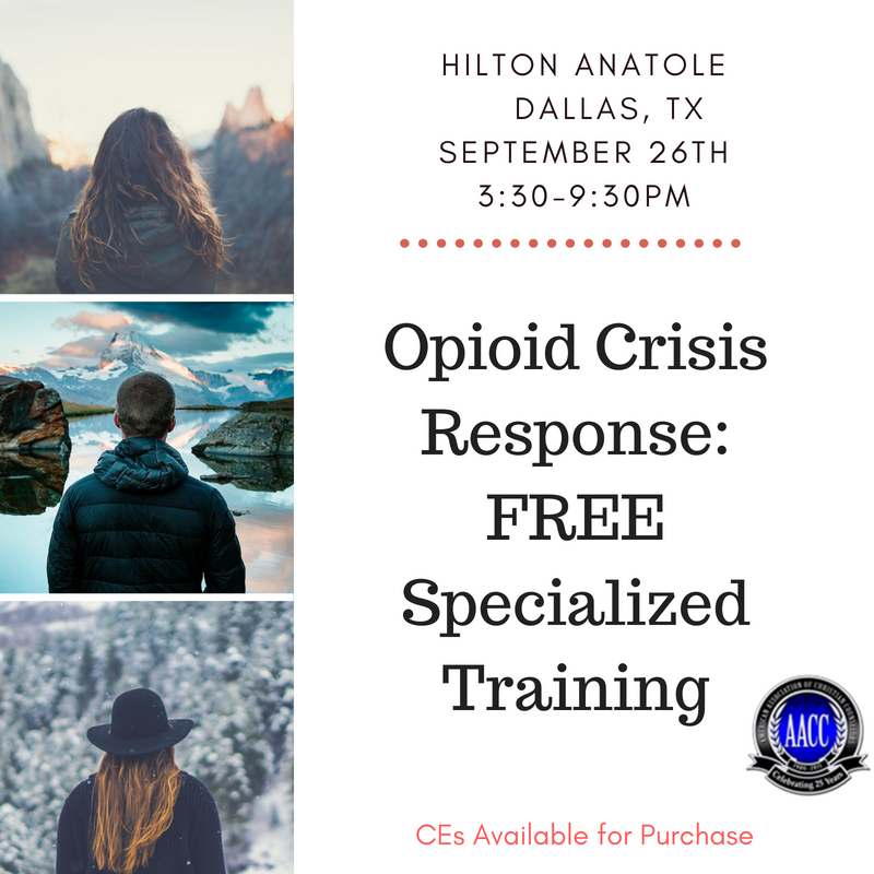 Expert Health and Human Services officials and addiction treatment providers to give practical training for combating the Opioid Crisis.