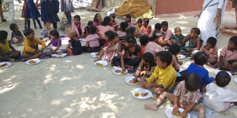 Poor Children were among those served a hot meal by Gospel for Asia-supported workers marking World Food Day to demonstrate God’s love for the poor and destitute.