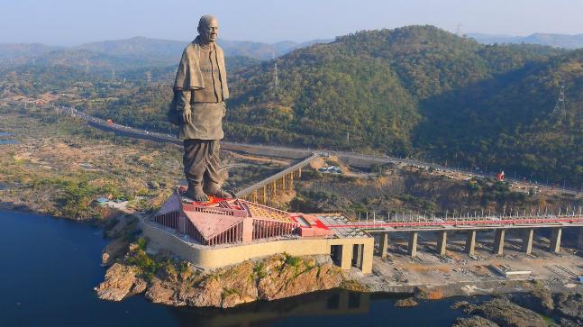 Prime Minister Narendra Modi unveiled the world's tallest statue in Gujarat, India today. The enormous structure, the image of Sardar Vallabhbhai Patel, also known as the Iron Man of India, is 597 feet tall, 177 feet taller than the Spring Temple Buddha in China.
