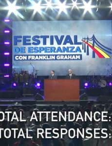 Saturday, an estimated 42,500 people came to the final night of the Festival, bringing total attendance to more than 94,000 for the two-day event, plus 22,000 who came to FestiKids on Thursday for a kid-centric evangelistic event.