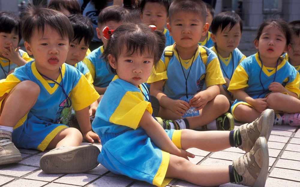 This photo is just one depiction of a once-looming human rights catastrophe. Because of the skewed sex ratio in Asia, many countries are now experiencing such high female shortages that there are no longer enough women to mate in marriage with the existing male population. In 1990, a cultural preference for male children had caused South Korea's sex ratio to be at the world's highest, but after campaigns and restrictions on ultrasounds, the ratio is back to normal.