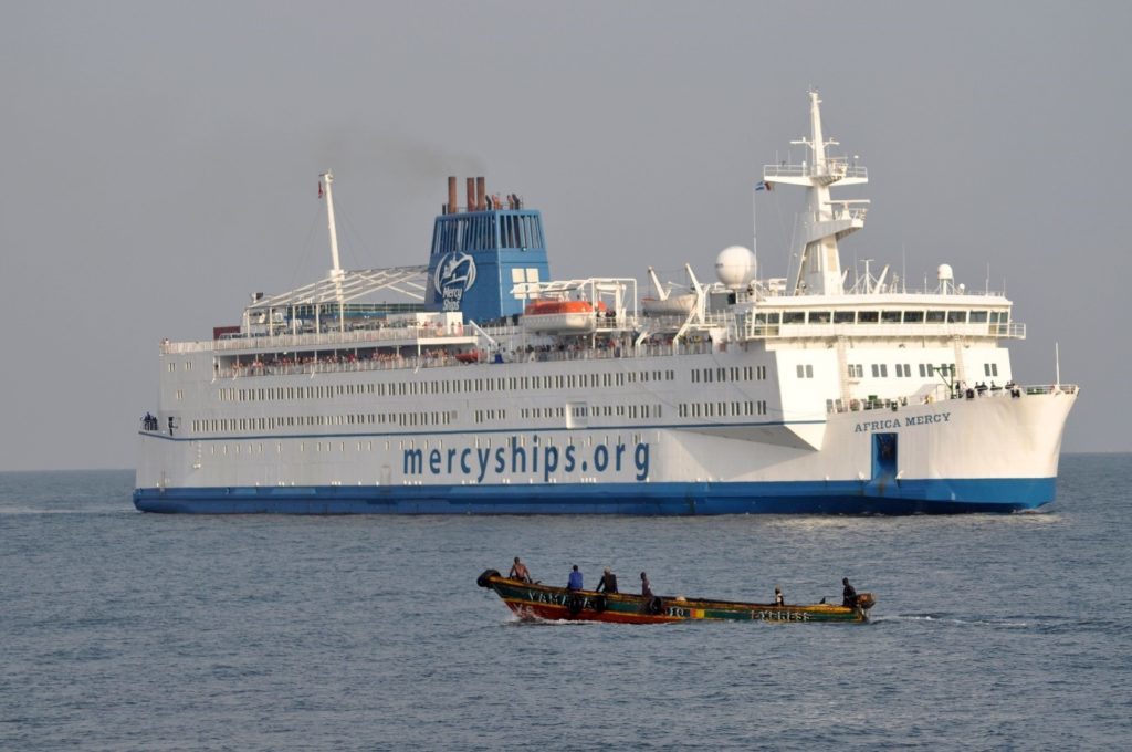 On Monday, May 20, 2019, Aissata became the 100,000th person to become the recipient of free surgical procedures by the volunteer staff of Mercy Ships.