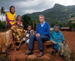 Bill Gates on a recent visit to Tanzania.