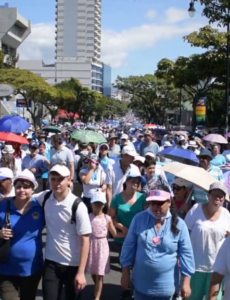 President of Costa Rica intends to covertly legalize abortion. Evangelical & Catholic believers Marcched for Life, coming together with the same goal.