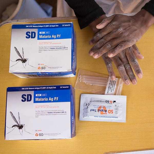 Malaria test kits.