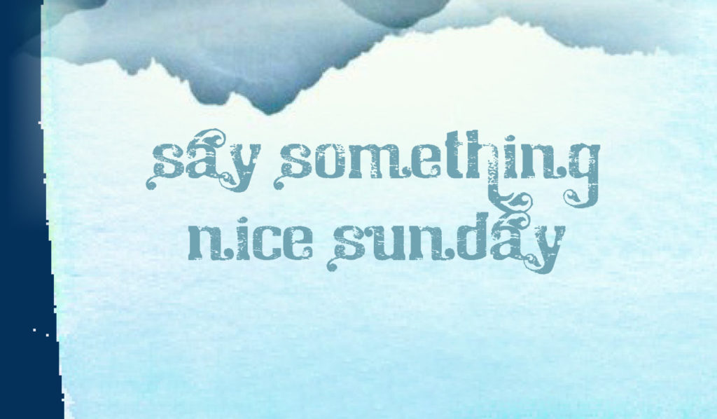 The fourteenth annual celebration of Say Something Nice Sunday is scheduled for June 7, this year. During this pandemic our words are even more important.