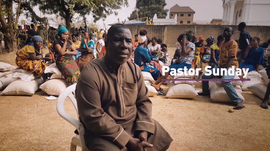 The Christians in the Nigerian community are among 12,000 from their region who were displaced last year following attacks by nomadic Fulani herdsmen.