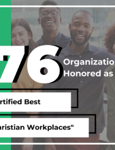 Best Christian Workplaces Institute (BCWI) honored 76 faith-based organizations as Certified Best Christian Workplaces for 2020.