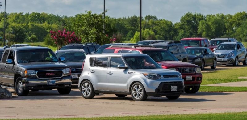 Gospel for Asia founded by Dr. K.P. Yohannan: Hundreds of cars lined up on the Gospel for Asia (GFA World) campus on Saturday, July 18, to receive free boxes of fresh food amid COVID-19 pandemic.