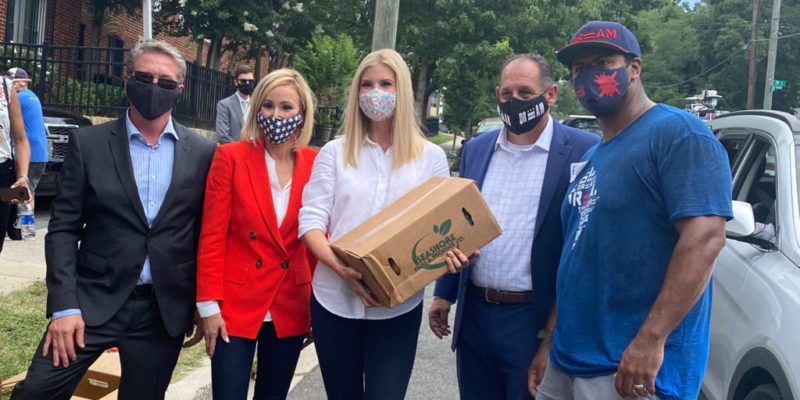 Ivanka Trump joined CityServe and its partners at the DC Dream Center to distribute food boxes from the USDA Farmers to Families Food Box distribution