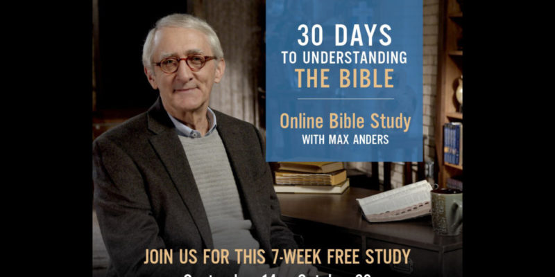Bible Gateway, the most visited Christian website in the world, sponsored the free "30 Days to Understanding the Bible" Online Bible Study