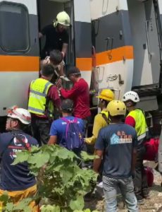 Derailment accident of the Taroko Express caused 50 deaths - highest number of casualties since Taiwan Railways Administration establishment