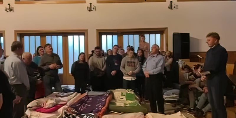 Ukrainian refugees are worshipping in churches ministry building in Poland where they are being housed through SGA’s partners.