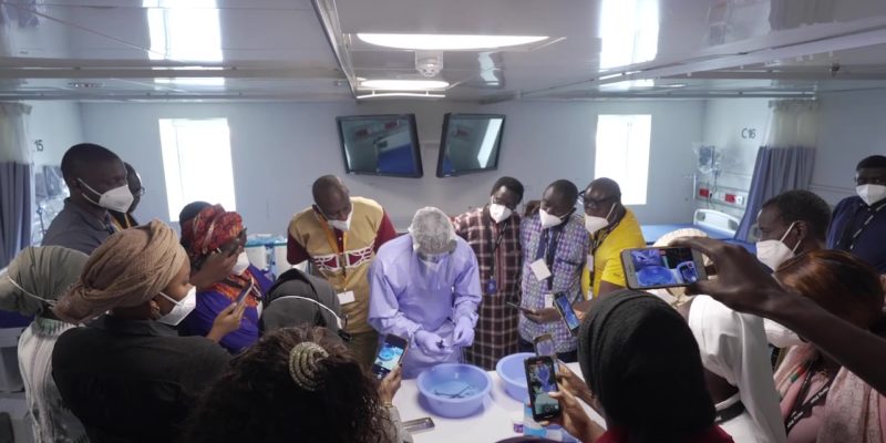 Global Mercy run by Christian charity Mercy Ships hosted 302 Senegal medical professionals on board for a series of 8 courses
