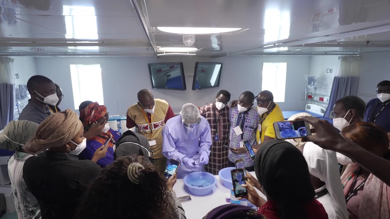 Global Mercy run by Christian charity Mercy Ships hosted 302 Senegal medical professionals on board for a series of 8 courses