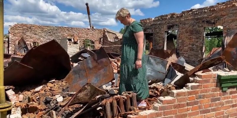 The home of Christian worker and widow Natalia was completely destroyed by Russian troops in the Chernobyl region of Ukraine
