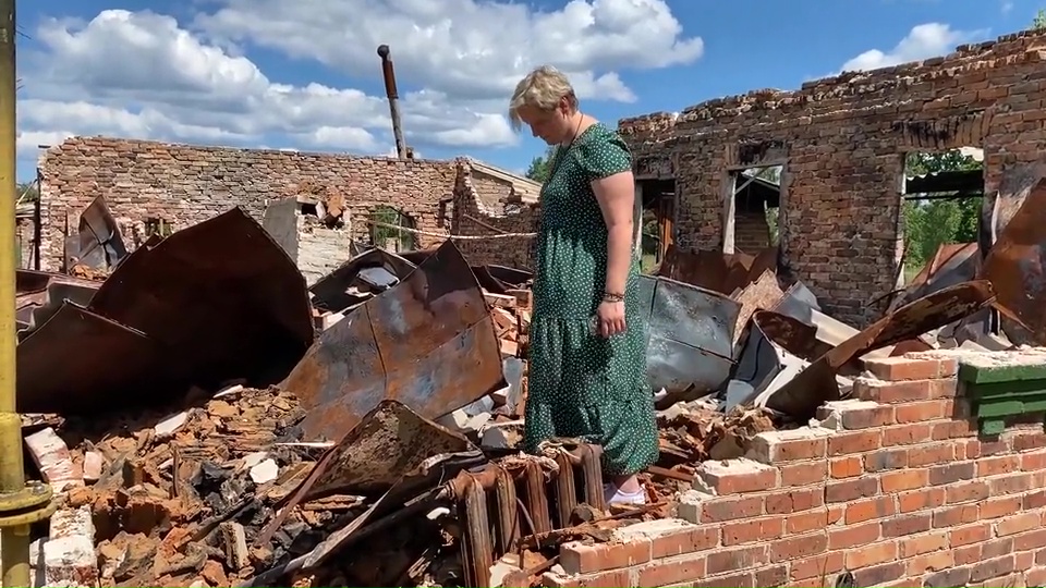 The home of Christian worker and widow Natalia was completely destroyed by Russian troops in the Chernobyl region of Ukraine