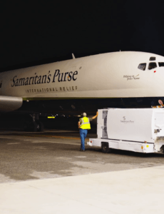 Samaritan’s Purse is airlifting emergency supplies, including water filtration systems and plastic roofing tarps to Puerto Rico.