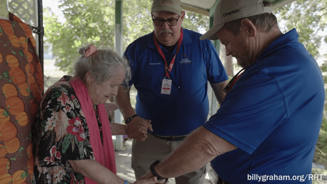 Despite the destruction causes by the Hurricane Ian, the 74-year-old woman who goes by “Christmas” greeted Randy Martin and Will Murphy.
