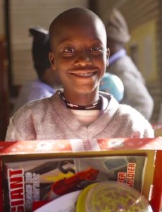 The classroom was quiet as deaf boys and girls and Namibia opened their Operation Christmas Child shoebox gifts.