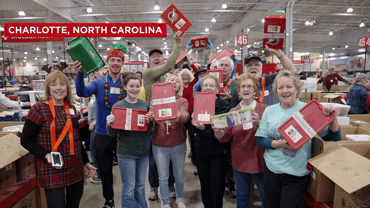 Celebrating the 200 millionth shoebox gift collected, Franklin Graham encouraged the Operation Christmas Child staff this Christmas.