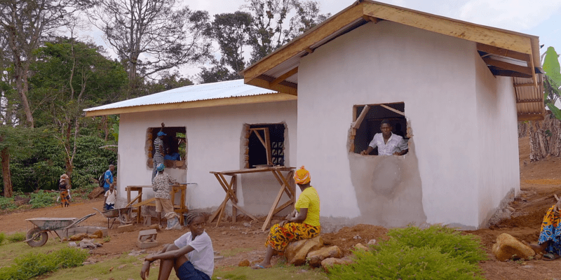 Pastor Alex praises God for the remarkable restoration Samaritan’s Purse did to restore his community’s church building in Liberia.