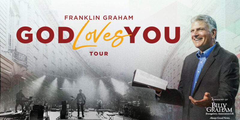 BGEA is pleased to announce that the God Loves You Tour have been scheduled for 26 August 2023 at London and 22 June 2024 at Glasgow.