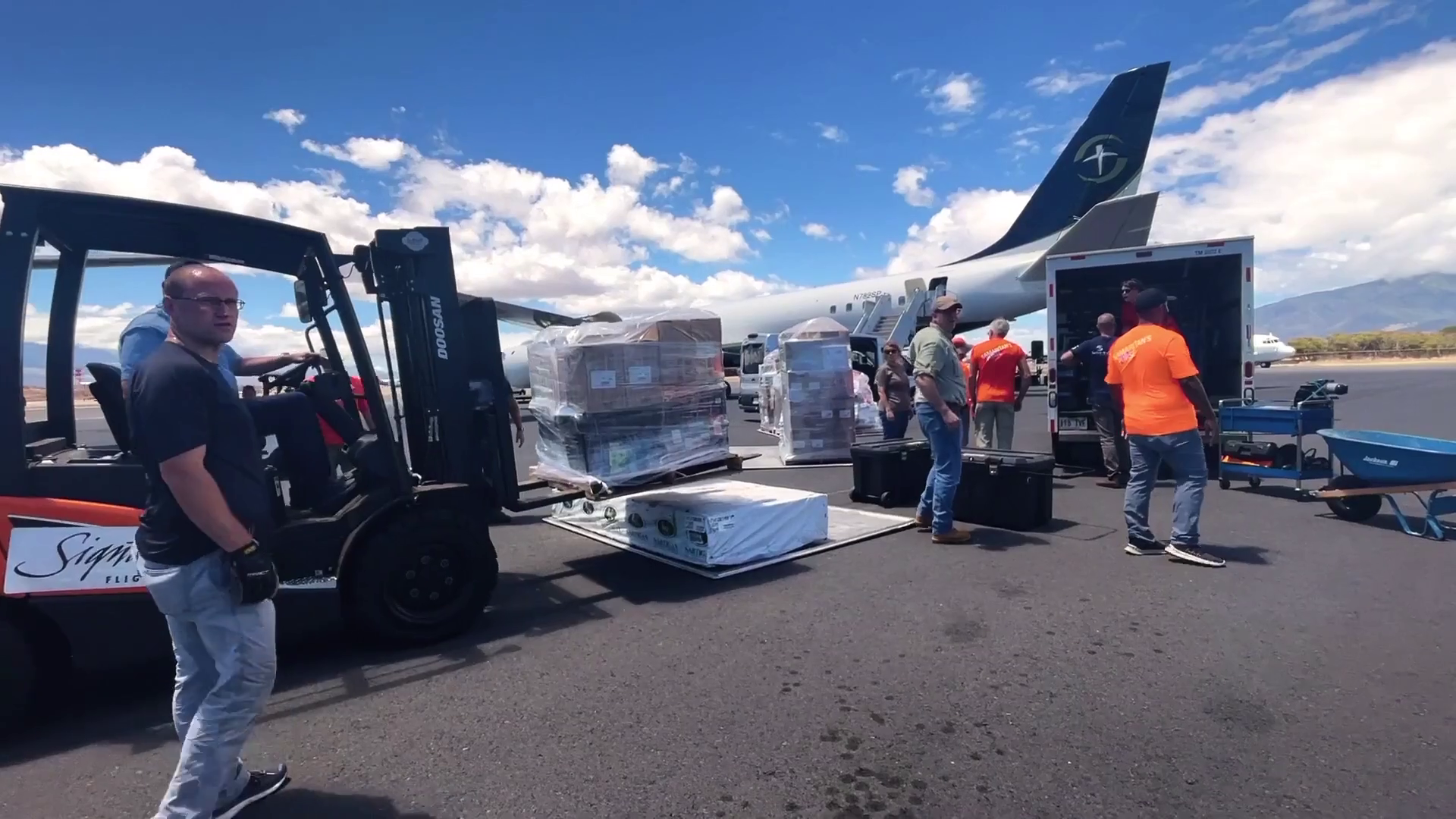 Emergency relief supplies have arrived in Hawaii to provide assistance to those suffering from the wildfires that devastated Maui