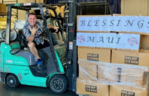 Relief Bed International was able to respond to the needs of aid workers in Maui with 100 Relief Beds arriving to help displaced families