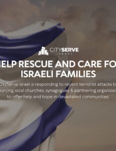 In the fight against terror, CityServe International is making clear that help is on the way for the people of Israel.