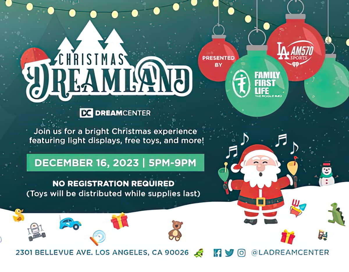 The Los Angeles Dream Center's annual Christmas ‘Dreamland’ will provide over 6,000 toys to children in need on December 16