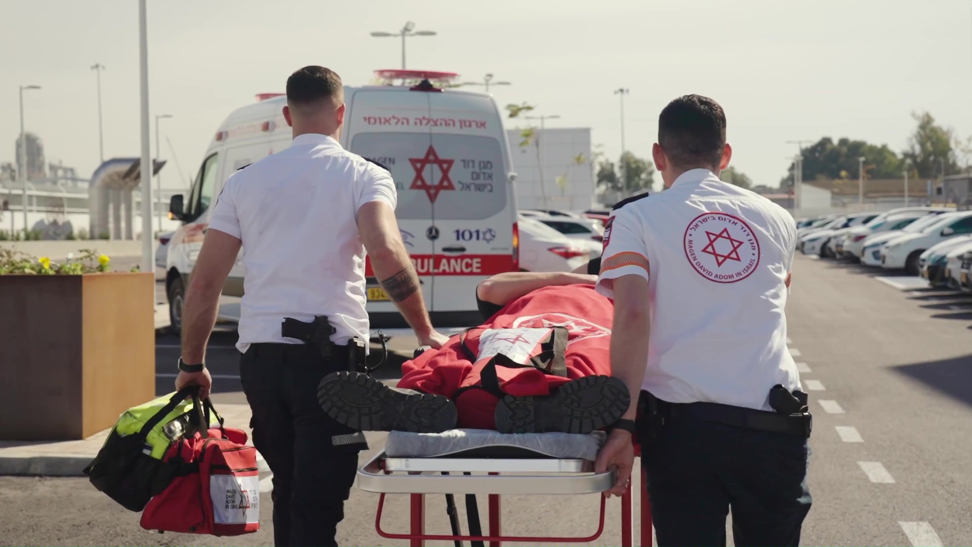 Franklin Graham met with leaders in Israel to dedicate 14 new ambulances provided by Samaritan’s Purse for the use of Magen David Adom