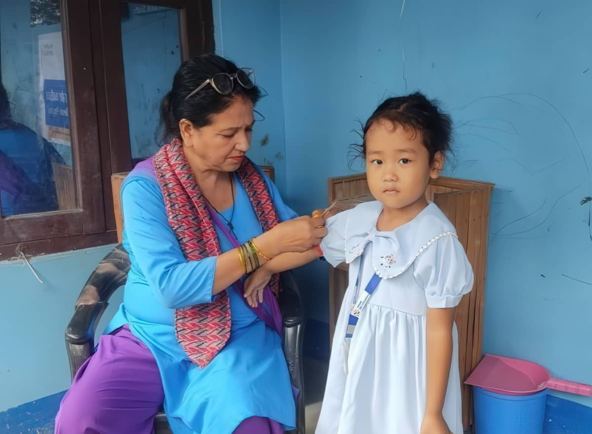 The Hope for Children Center in the Itahari Diocese of Nepal recently organized a free malnutrition screening for children.