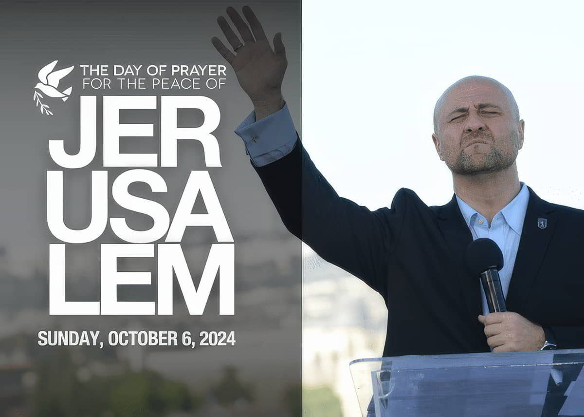 The Day of Prayer for the Peace of Jerusalem (daytopray.com) will celebrate 20 years of standing in united prayer for Israel.