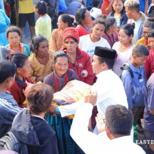 Ration kits containing rice, cooking oil, lentils, and kerosene were distributed to 200 families in an effort to provide temporary relief.