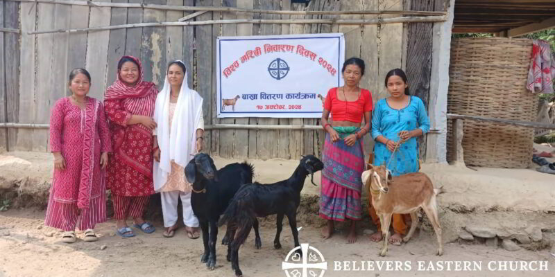 On World Poverty Day, the District Women’s Fellowship Council of Rautahat District took a proactive by distributing goats to families.