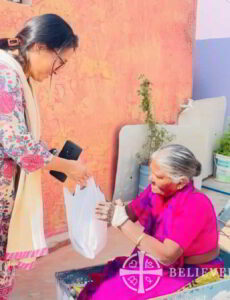 Women’s Fellowship team organized a food distribution program at a leprosy colony in a village in South Asia to mark World Leprosy Day.